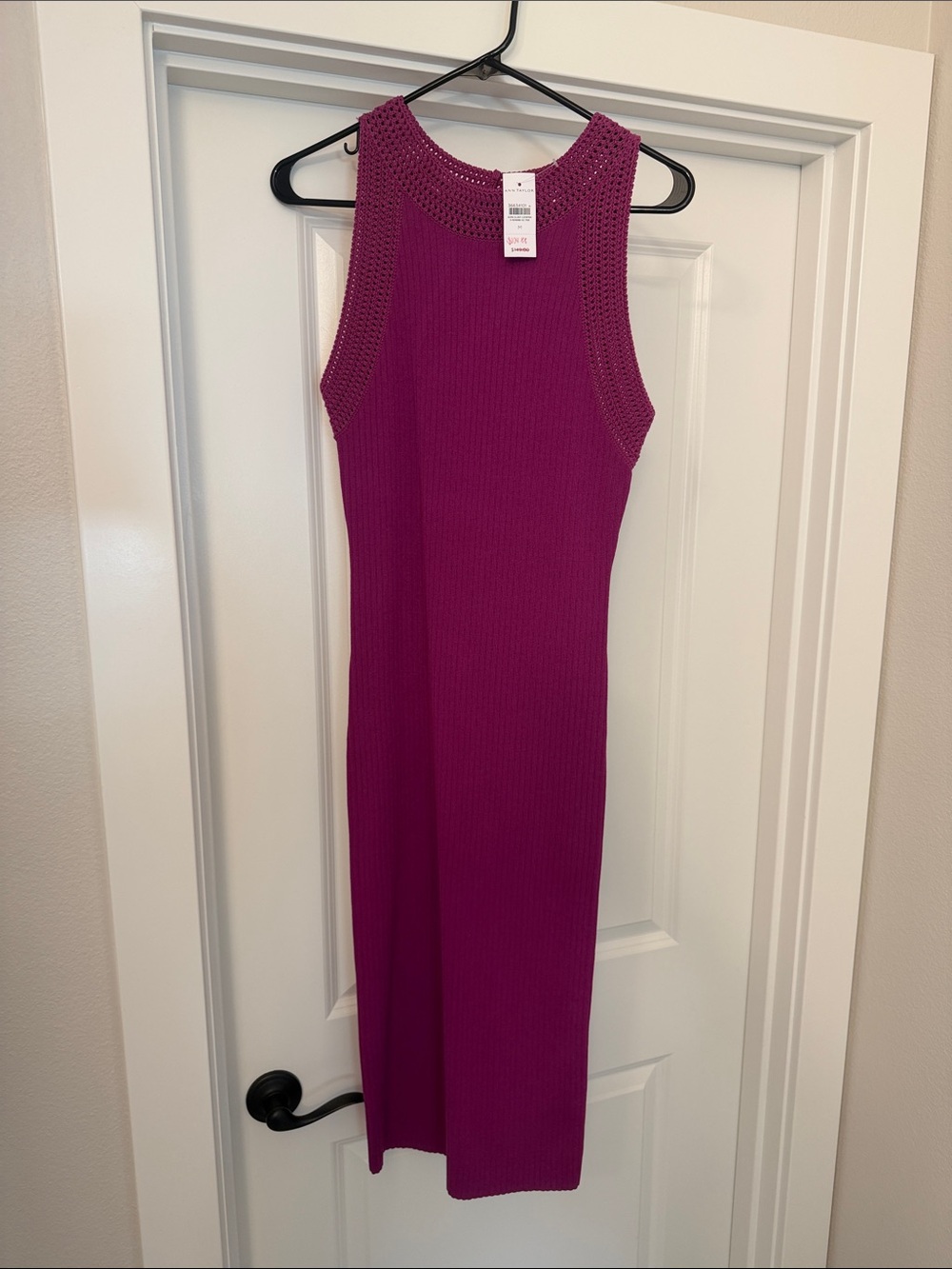 BNWT Ann Taylor Sleeveless Ribbed Midi Dress